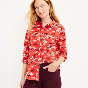 NWT LOFT Horse Everyday Shirt